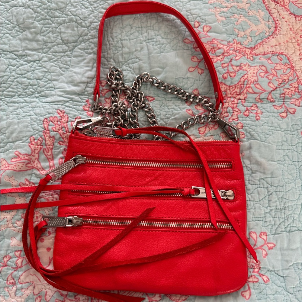 Rebecca Minkoff red crossbody purse